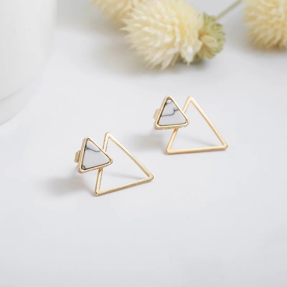 Diamonds & Jules Jewelry - Marble Triangle Ear Jackets